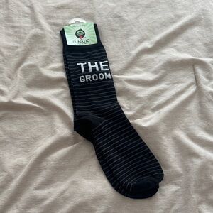 Black 'The Groom' Men's Socks